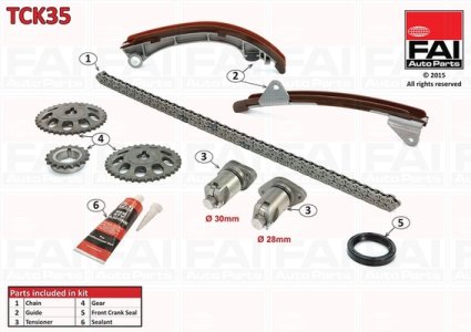 Zestaw łańcucha rozrządu FAI AutoParts TCK35 135060D020