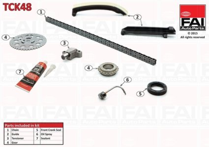 Zestaw łańcucha rozrządu FAI AutoParts TCK48 1600500269