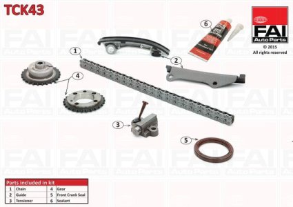 Zestaw łańcucha rozrządu FAI AutoParts TCK43 130282W200