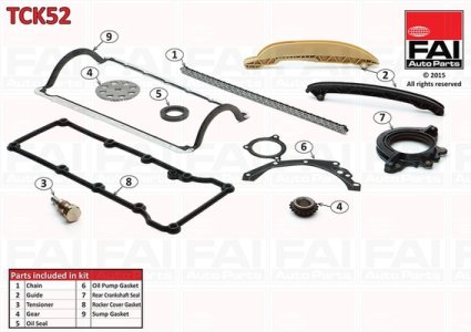 Zestaw łańcucha rozrządu FAI AutoParts TCK52 1089822
