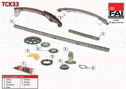 Zestaw łańcucha rozrządu FAI AutoParts TCK33 1350628010