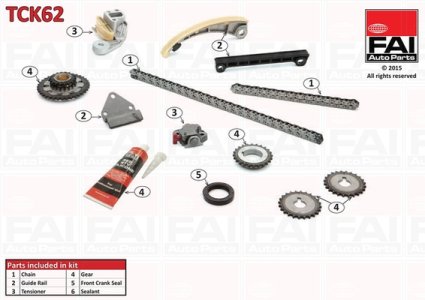 Zestaw łańcucha rozrządu FAI AutoParts TCK62 1276277