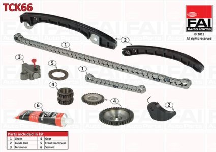 Zestaw łańcucha rozrządu FAI AutoParts TCK66 13028ED000