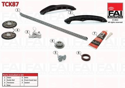 Zestaw łańcucha rozrządu bln bkg 90km FAI AutoParts TCK87 03C109158A