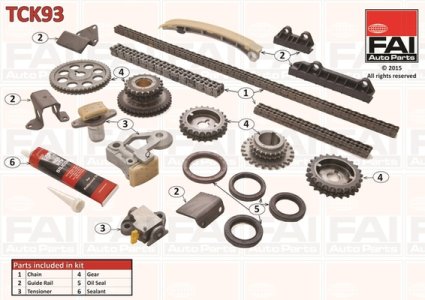 Zestaw łańcucha rozrządu grant FAI AutoParts TCK93 1276185FA0