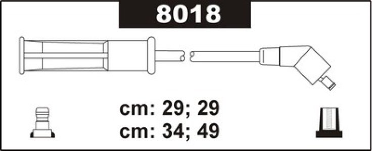Przewody wysokiego napięcia komplet SENTECH 8018 