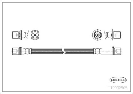 Przewód hamulcowy giętki CORTECO 19032505 9094702383
