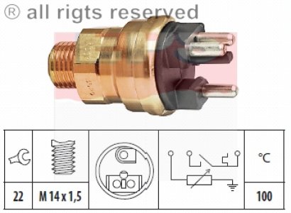 Czujnik temperatury wody FACET 1.830.529 65459124
