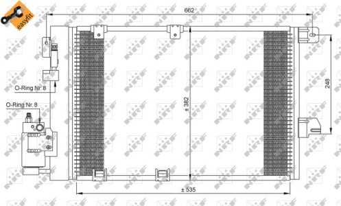 Chłodnica klimatyzacji z osuszaczem NRF 35301 9119176