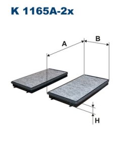 Filtr kabinowy FILTRON K1165A-2X CU31242
