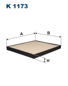 Filtr kabinowy FILTRON K1173 CU2640