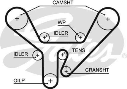 Pasek rozrządu GATES 5518XS 077109119B