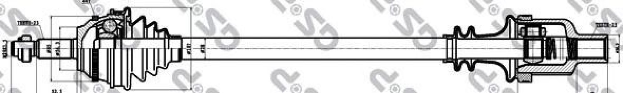 Półoś napędowa GSP 250325 7700111914