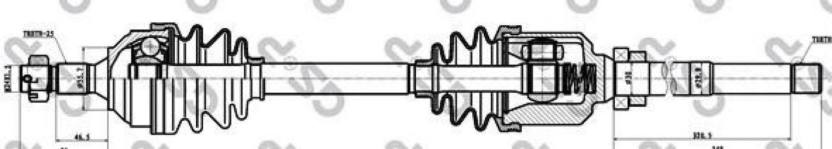 Półoś napędowa GSP 210167 3273K7