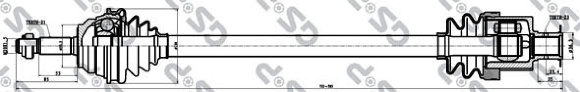 Drążek kierowniczy komplet l GSP 250035 7701349997