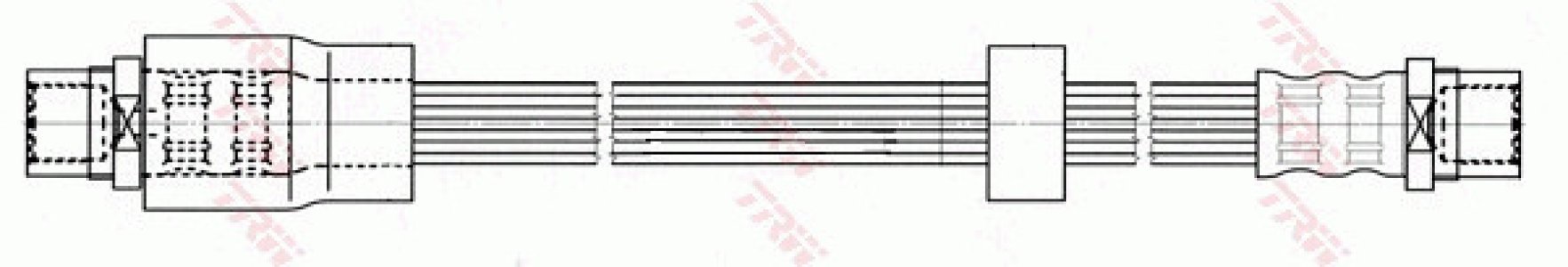 Przewód hamulcowy giętki TRW PHA490 8E0611707