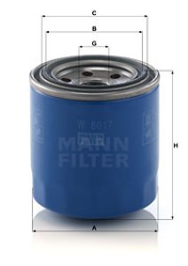 Filtr oleju MANN-FILTER W8017 