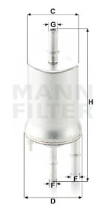 Filtr paliwa MANN-FILTER WK6015 