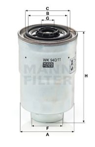 Filtr paliwa MANN-FILTER WK940/11X WK94011