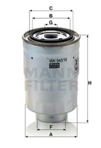 Filtr paliwa MANN-FILTER WK940/16X WK94016