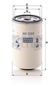 Filtr paliwa MANN-FILTER WK723/6 WK723