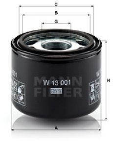 Filtr oleju MANN-FILTER W13001 