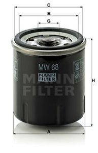 Filtr oleju MANN-FILTER MW68 