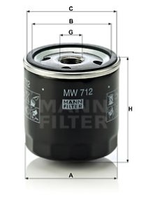 Filtr oleju MANN-FILTER MW712 