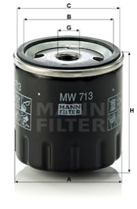 Filtr oleju MANN-FILTER MW713 