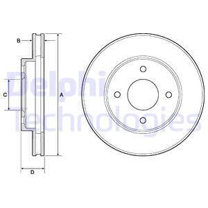 TARCZA HAM.PRZOD NISSAN MICRA 02-