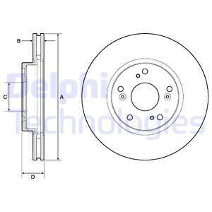 TARCZA HAM.PRZOD HONDA ACCORD 03-