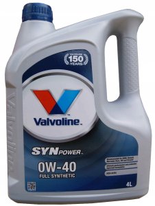 OLEJ VALVOLINE 0W-40 SYNPOWER 4L