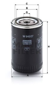 Filtr oleju MANN-FILTER W940/27 W94027