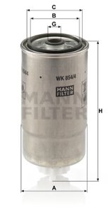 Filtr paliwa MANN-FILTER WK854/4 WK8544
