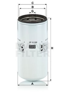 Filtr oleju MANN-FILTER WP12308 