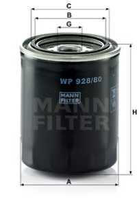 Filtr oleju MANN-FILTER WP928/80 WP92880