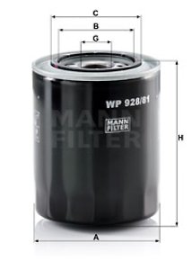 Filtr oleju MANN-FILTER WP928/81 WP92881