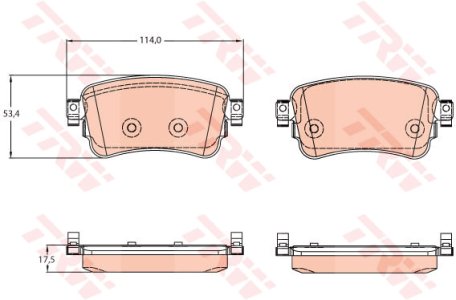 Klocki hamulcowe TRW GDB2166 1617936880 CITROEN JUMPY  16- TYŁ