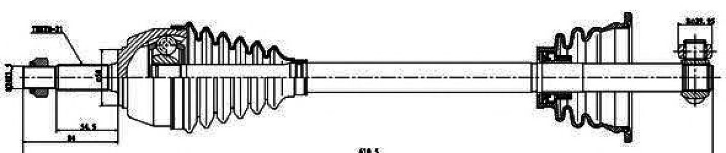 Drążek kierowniczy komplet l GSP 250020 7701349915