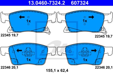 KLOCKI HAM.PRZOD OPEL ASTRA K 15-
