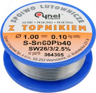 SPOIWO LUTOWNICZE 1.0MM 100G SN60PB40