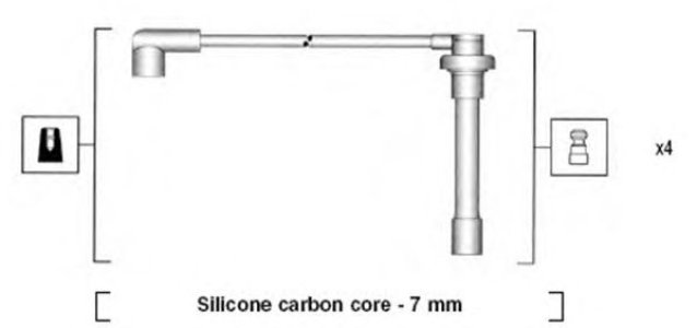 Przewody wysokiego napięcia komplet MAGNETI MARELLI MSK893 
