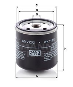 Filtr paliwa MANN-FILTER WK712/2 WK7122