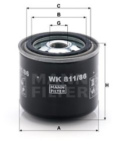 Filtr paliwa MANN-FILTER WK811/86 WK81186
