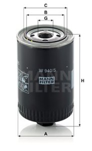 Filtr oleju MANN-FILTER W940/5 W9405