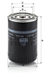 Filtr oleju MANN-FILTER W940/50 W94050