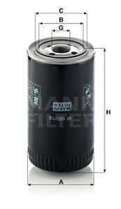 Filtr oleju MANN-FILTER W950/18 W95018