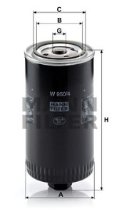 Filtr oleju MANN-FILTER W950/4 W9504