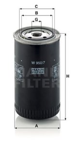 Filtr oleju MANN-FILTER W950/7 W9507