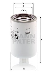 Filtr paliwa MANN-FILTER WK9165X 
